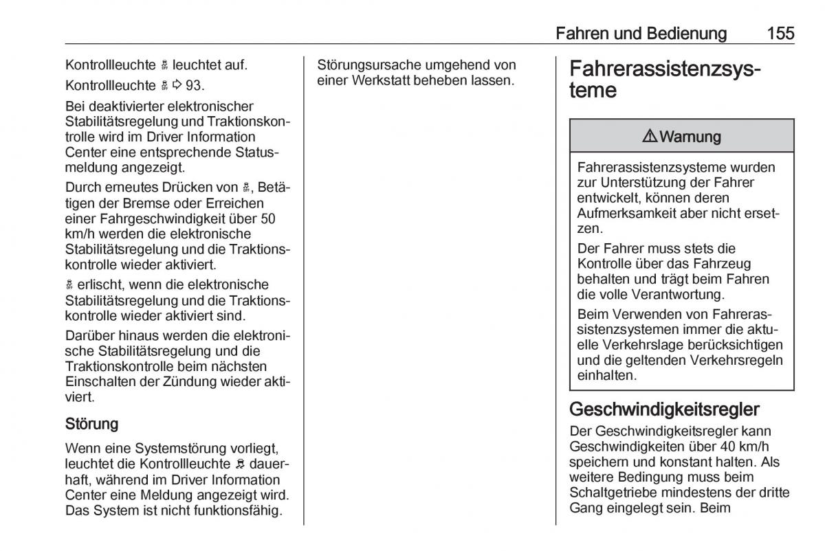 Opel Crossland X Handbuch / page 157