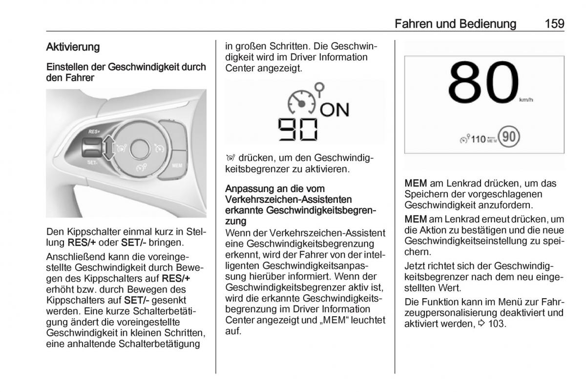 Opel Crossland X Handbuch / page 161