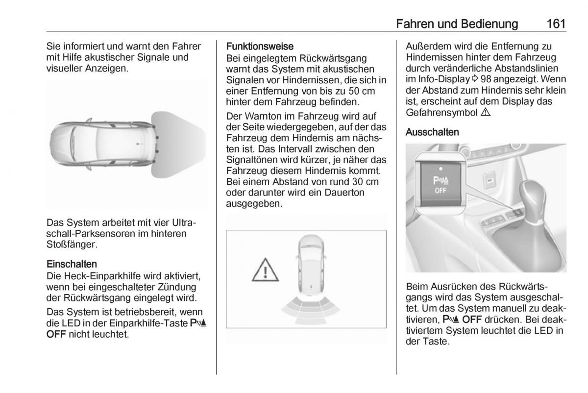 Opel Crossland X Handbuch / page 163