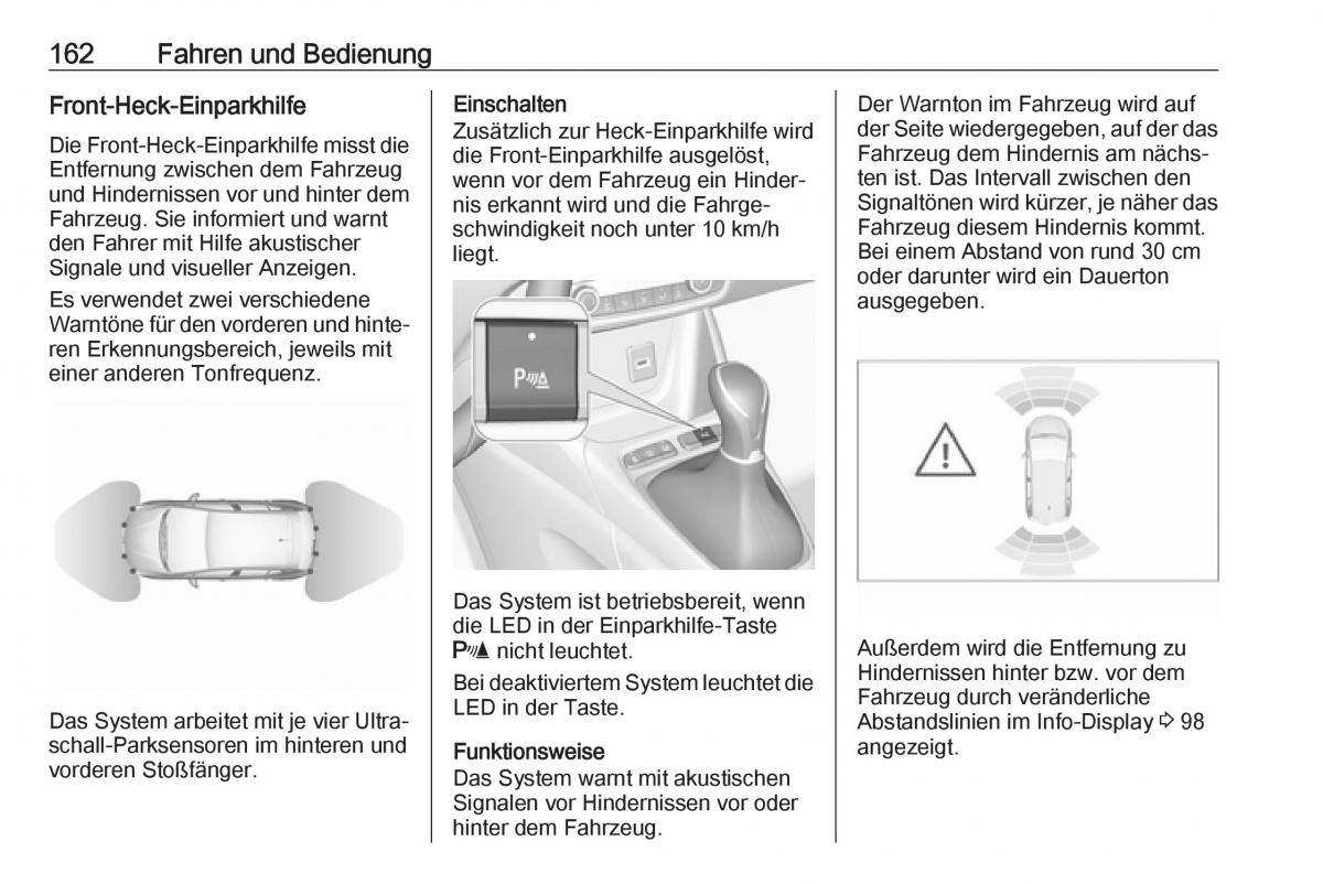 Opel Crossland X Handbuch / page 164