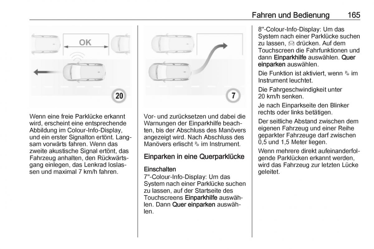 Opel Crossland X Handbuch / page 167