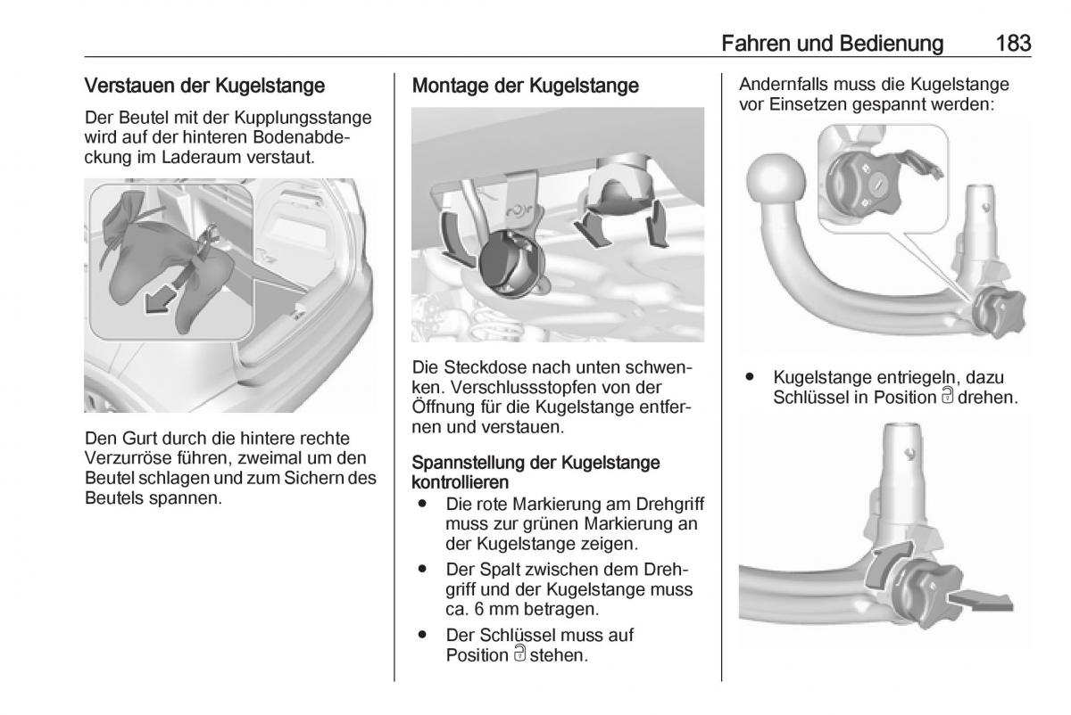 Opel Crossland X Handbuch / page 185