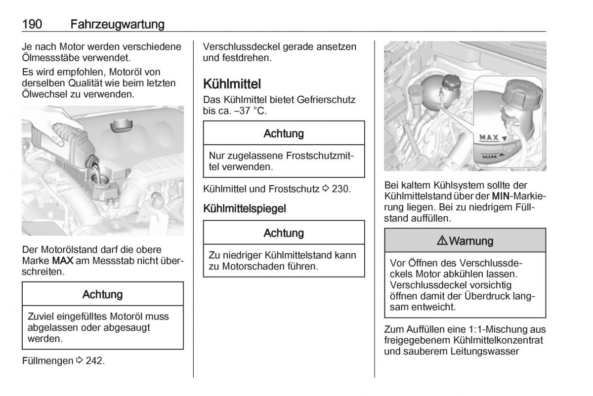 Opel Crossland X Handbuch / page 192