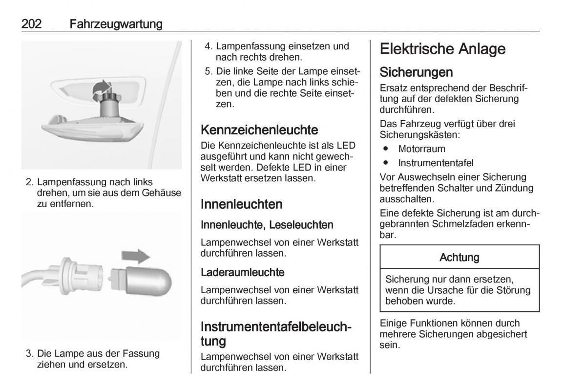 Opel Crossland X Handbuch / page 204