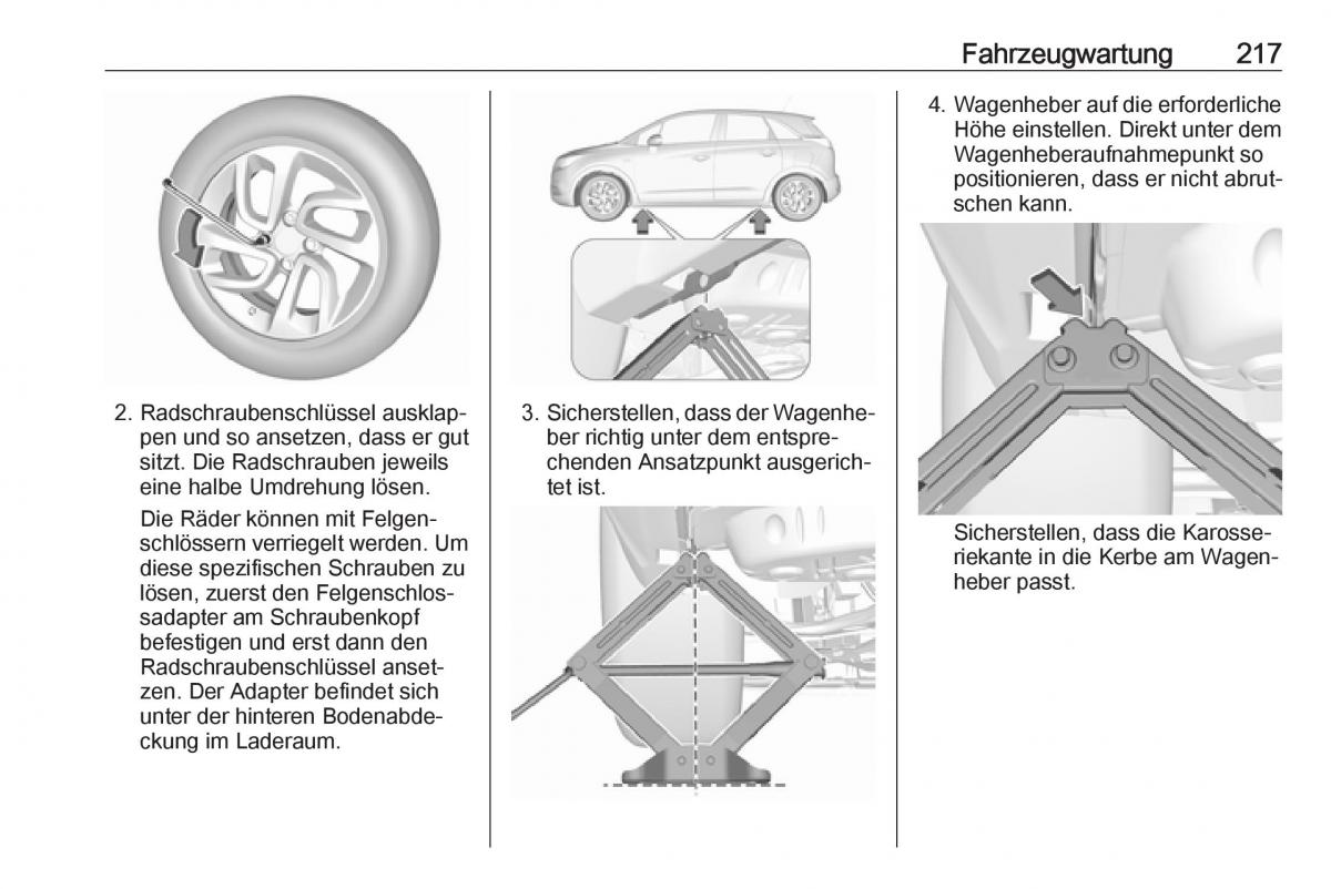 Opel Crossland X Handbuch / page 219