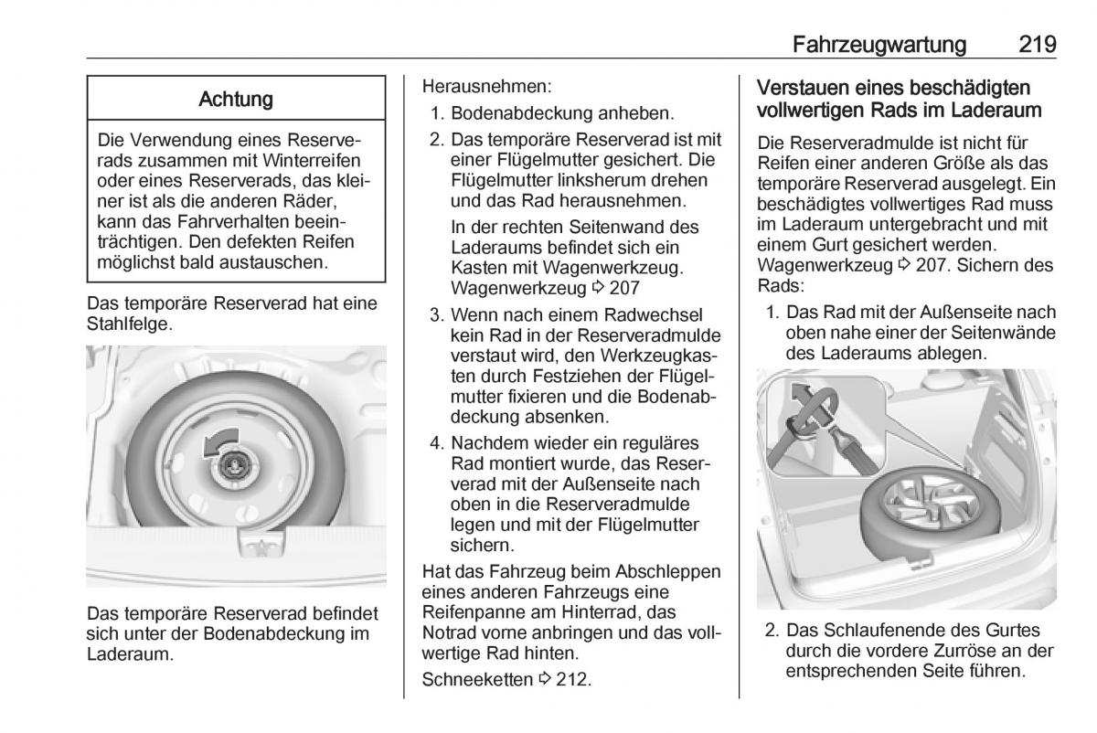 Opel Crossland X Handbuch / page 221