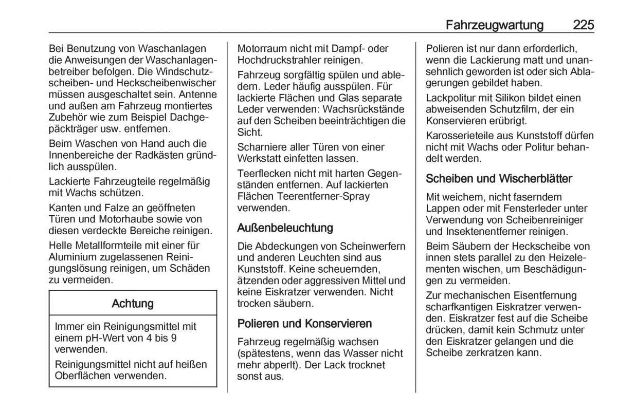 Opel Crossland X Handbuch / page 227