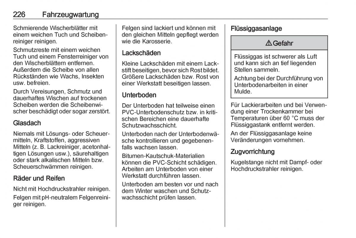 Opel Crossland X Handbuch / page 228