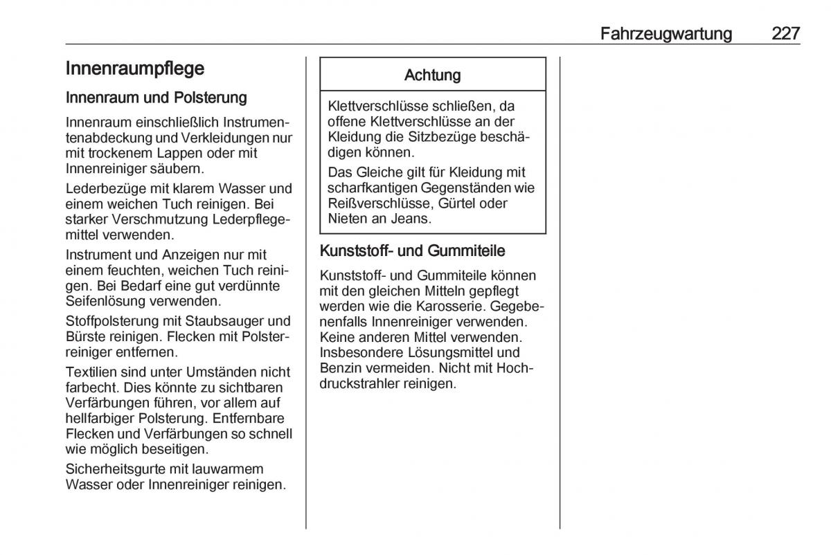 Opel Crossland X Handbuch / page 229