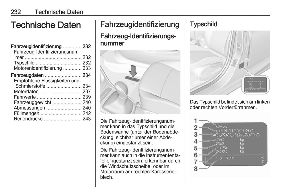 Opel Crossland X Handbuch / page 234