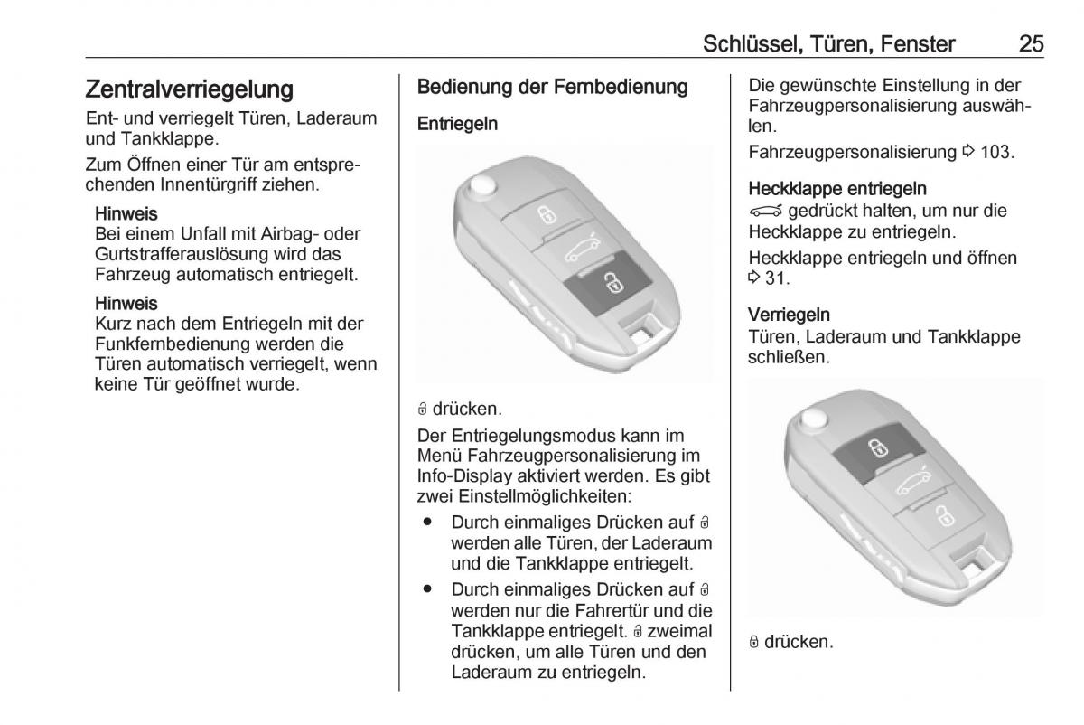 Opel Crossland X Handbuch / page 27