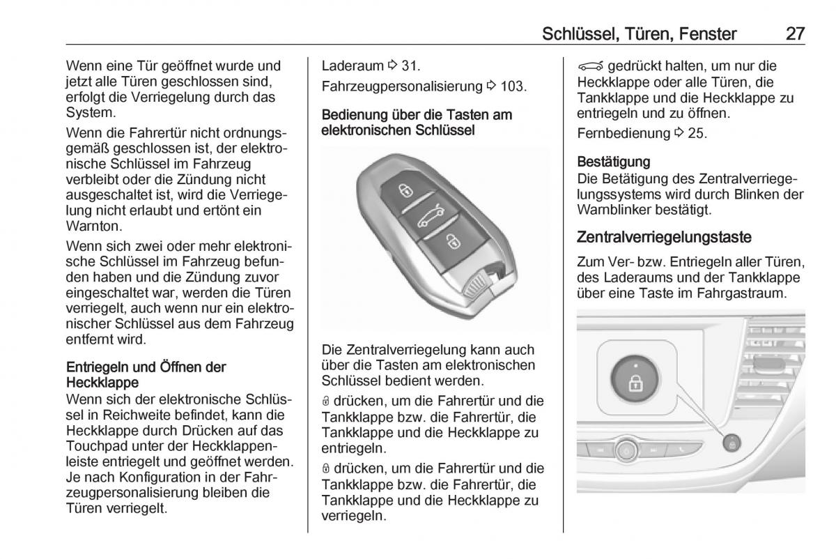 Opel Crossland X Handbuch / page 29