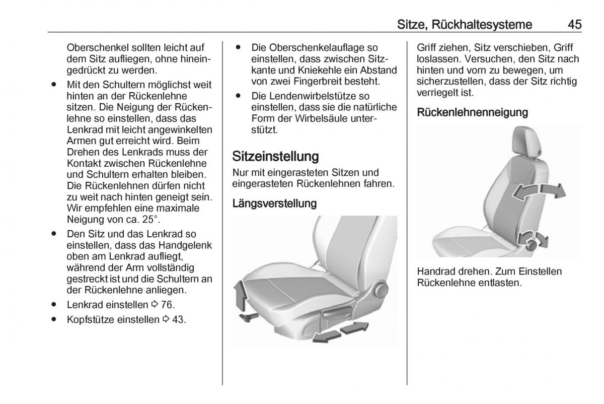 Opel Crossland X Handbuch / page 47