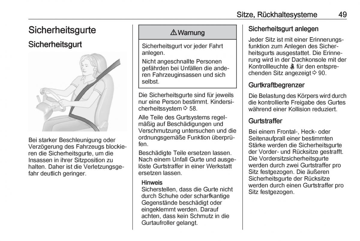 Opel Crossland X Handbuch / page 51