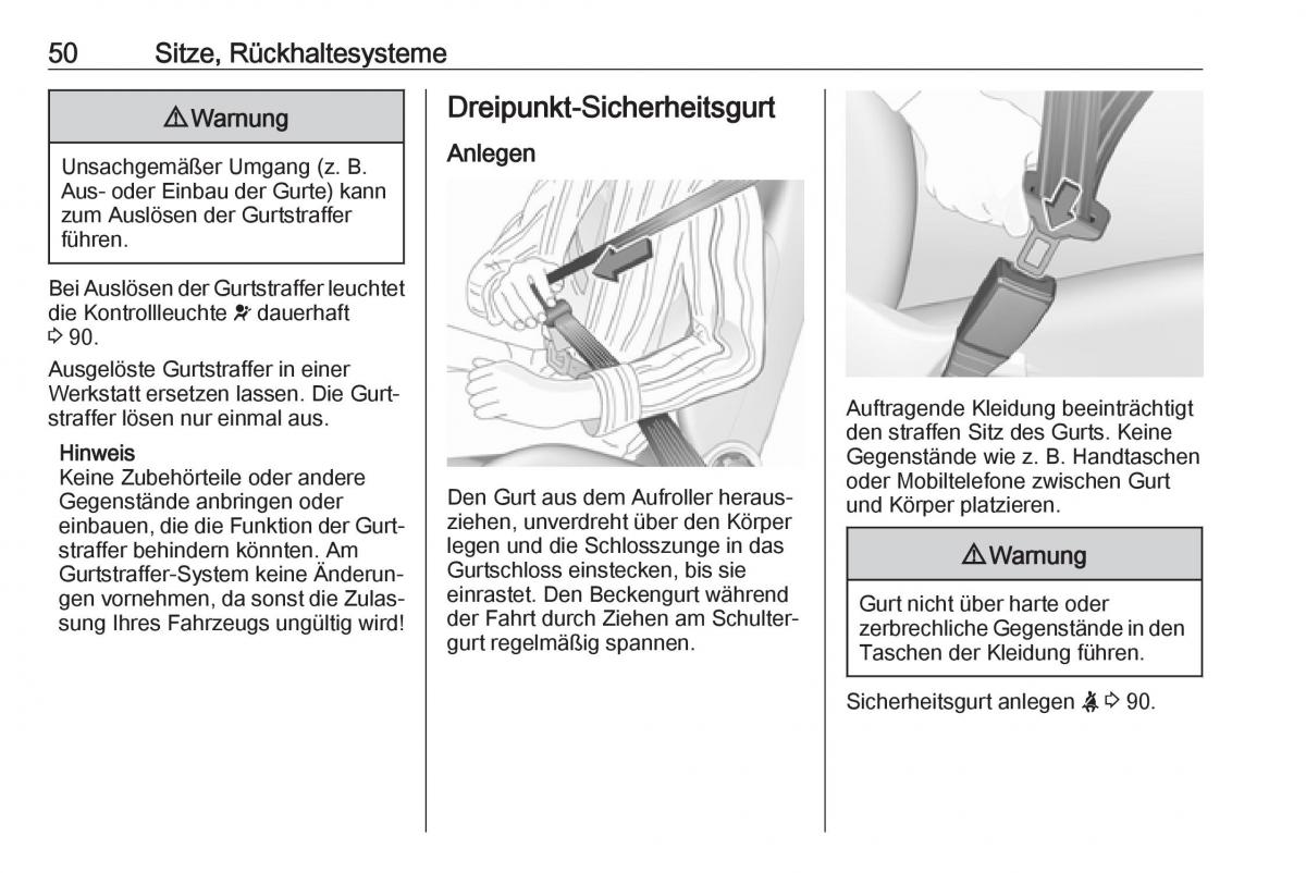 Opel Crossland X Handbuch / page 52