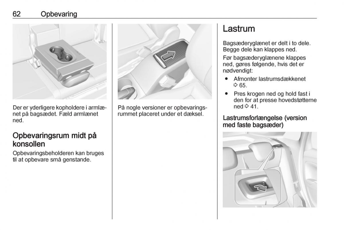 Opel Crossland X Bilens instruktionsbog / page 64