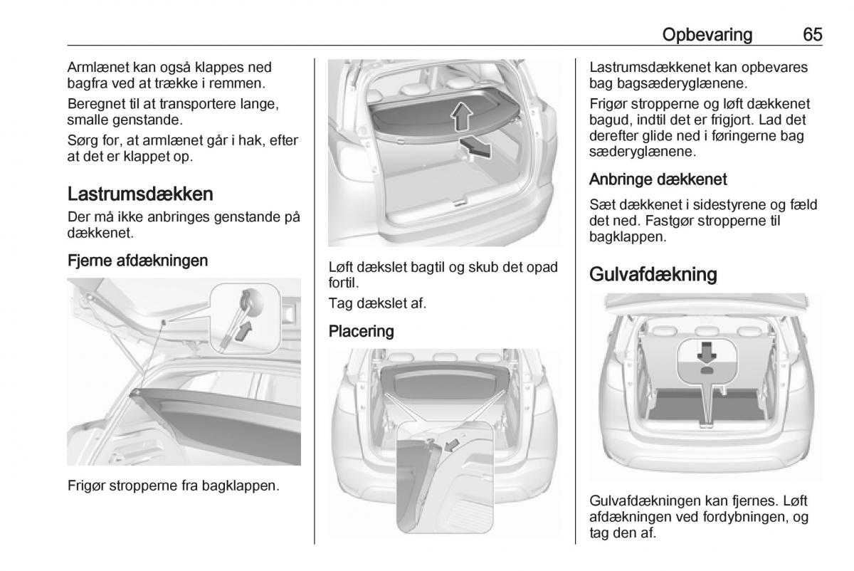 manual  Opel Crossland X Bilens instruktionsbog / page 67