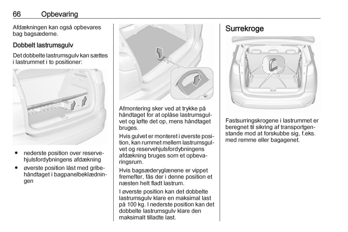 manual  Opel Crossland X Bilens instruktionsbog / page 68