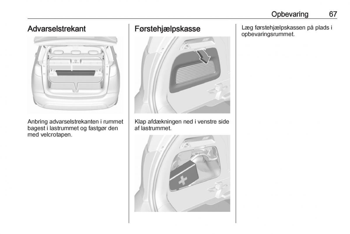 manual  Opel Crossland X Bilens instruktionsbog / page 69