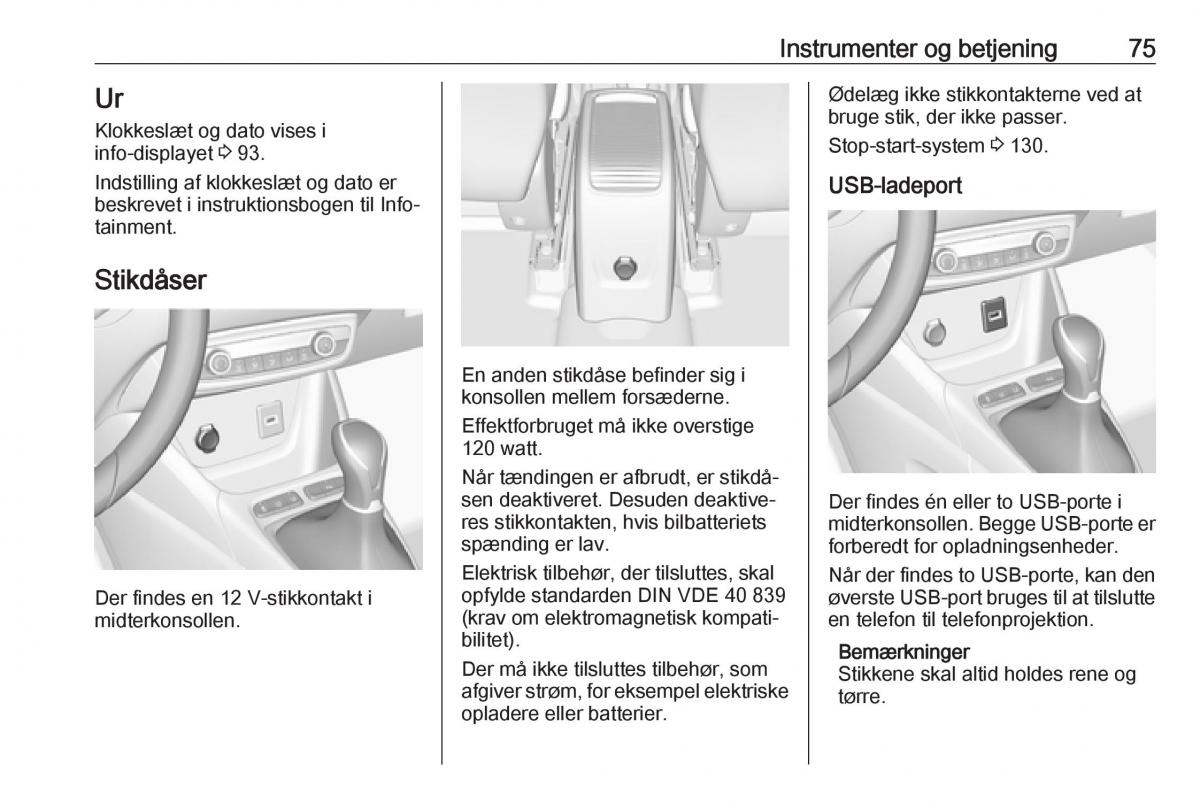 manual  Opel Crossland X Bilens instruktionsbog / page 77