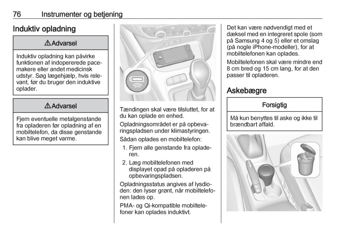 manual  Opel Crossland X Bilens instruktionsbog / page 78