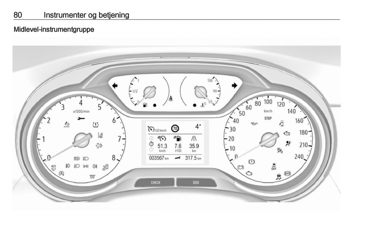 manual  Opel Crossland X Bilens instruktionsbog / page 82