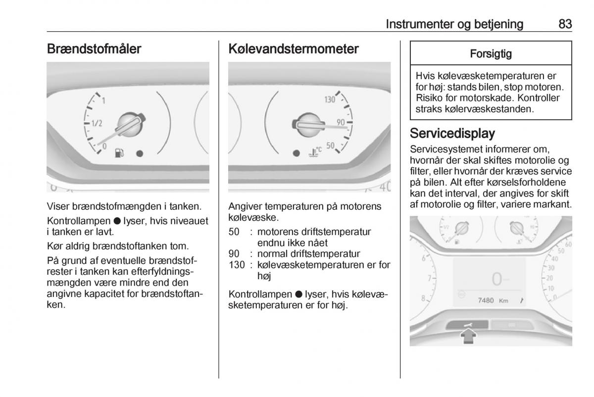 manual  Opel Crossland X Bilens instruktionsbog / page 85