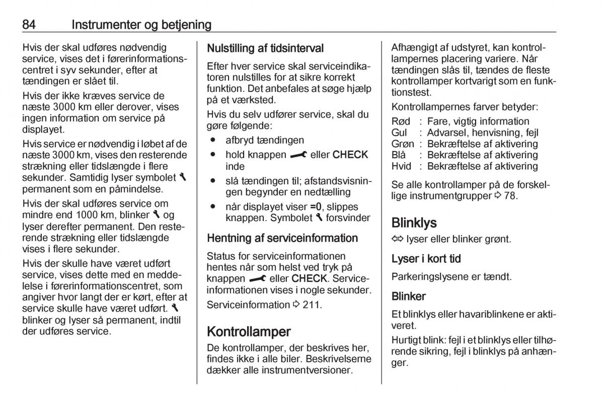 Opel Crossland X Bilens instruktionsbog / page 86