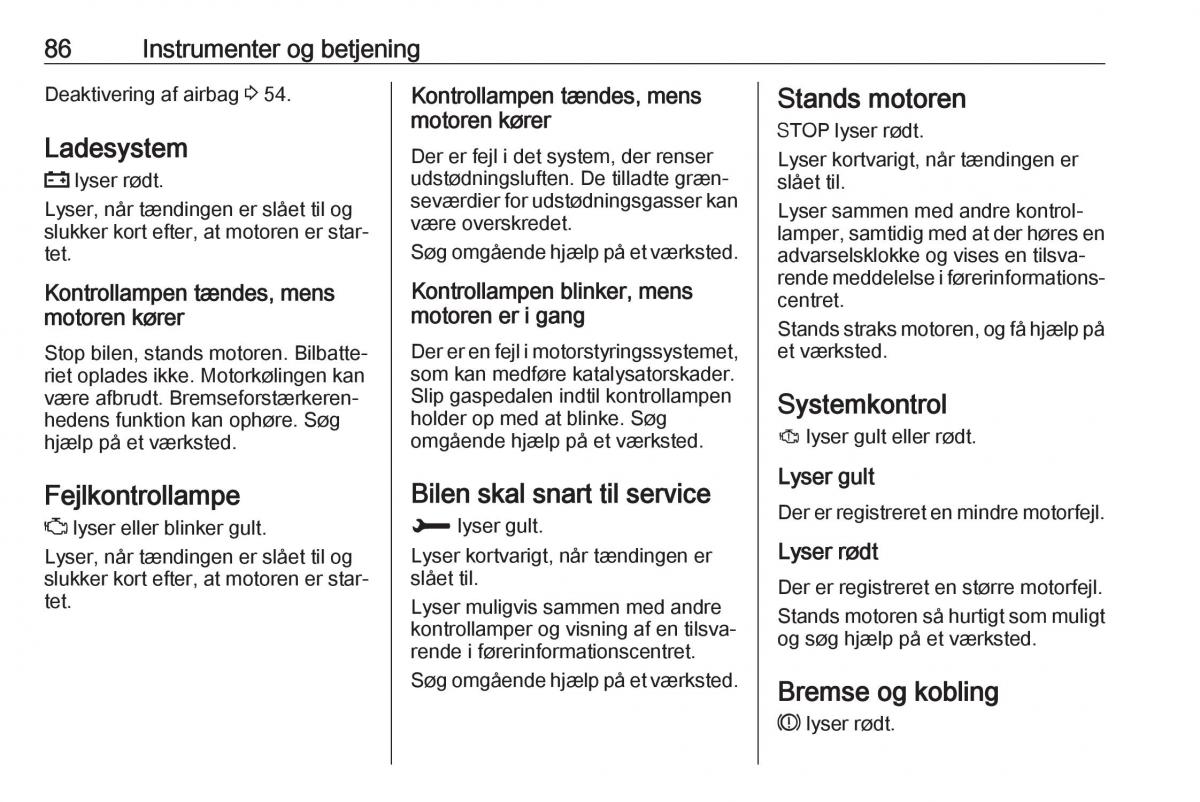 manual  Opel Crossland X Bilens instruktionsbog / page 88