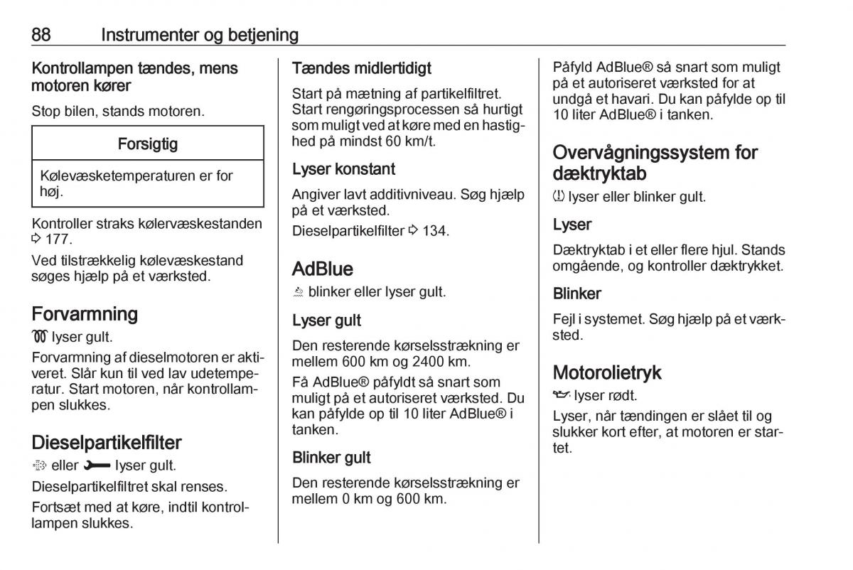 manual  Opel Crossland X Bilens instruktionsbog / page 90