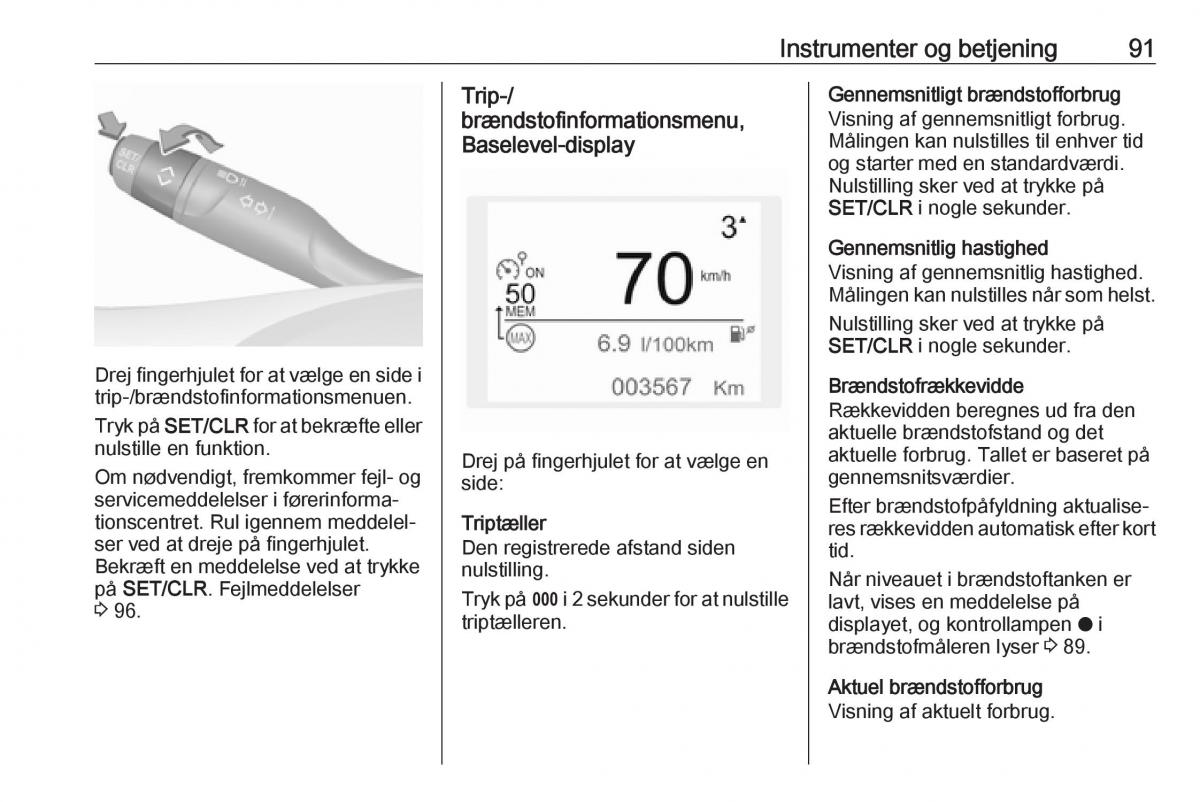 manual  Opel Crossland X Bilens instruktionsbog / page 93