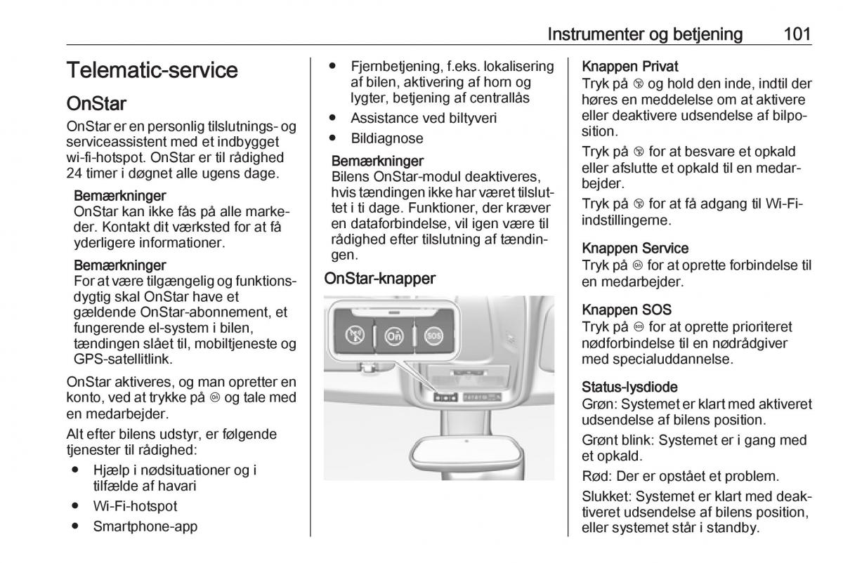 manual  Opel Crossland X Bilens instruktionsbog / page 103