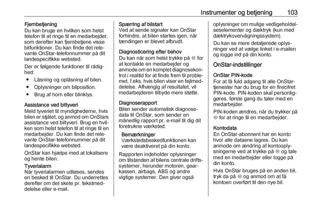 manual  Opel Crossland X Bilens instruktionsbog / page 105