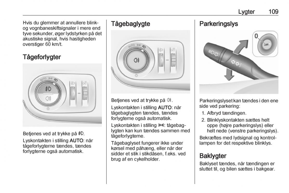 manual  Opel Crossland X Bilens instruktionsbog / page 111