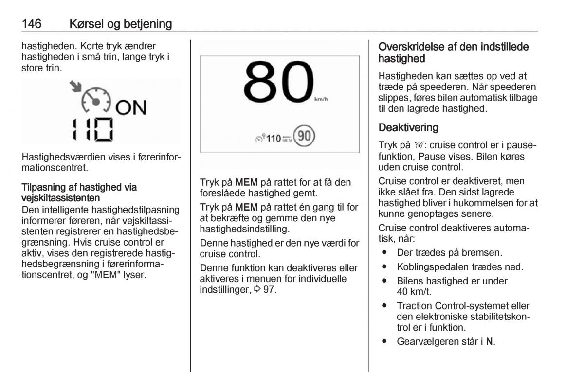 Opel Crossland X Bilens instruktionsbog / page 148