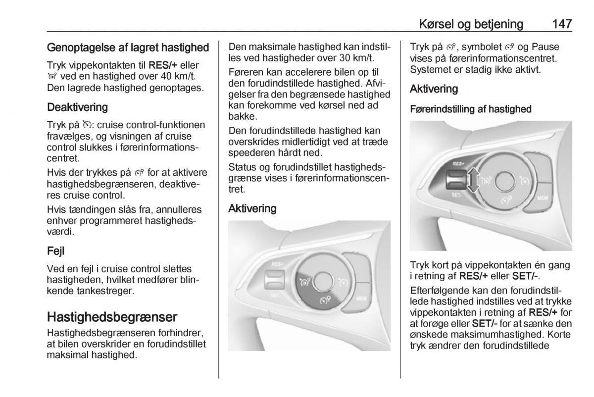 manual  Opel Crossland X Bilens instruktionsbog / page 149