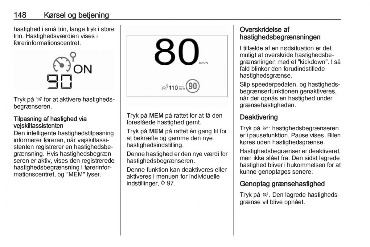 manual  Opel Crossland X Bilens instruktionsbog / page 150