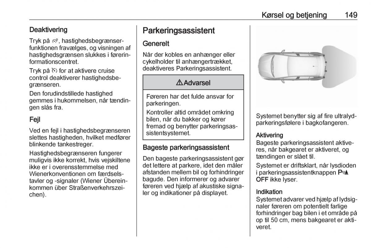 manual  Opel Crossland X Bilens instruktionsbog / page 151