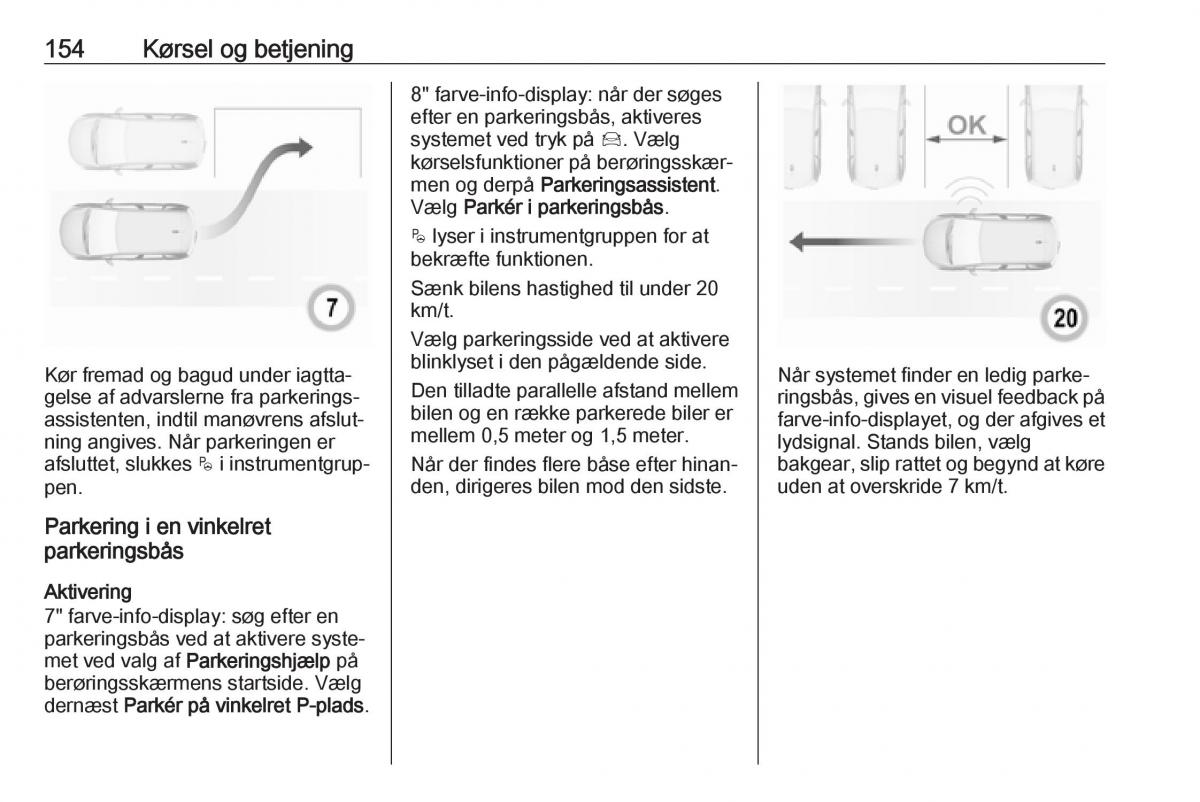 manual  Opel Crossland X Bilens instruktionsbog / page 156