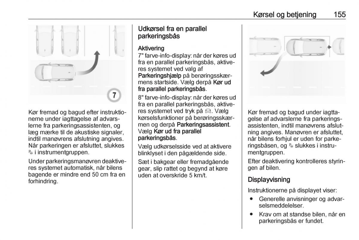 manual  Opel Crossland X Bilens instruktionsbog / page 157