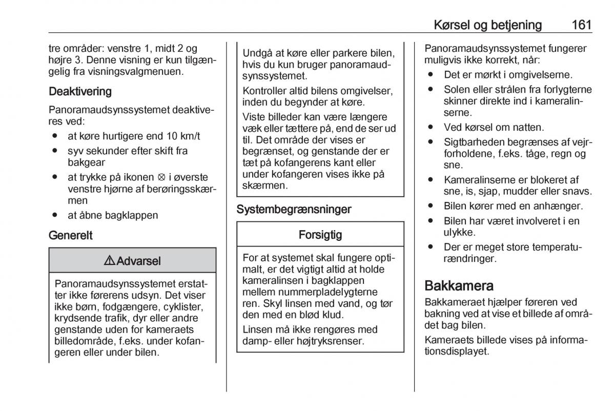 manual  Opel Crossland X Bilens instruktionsbog / page 163