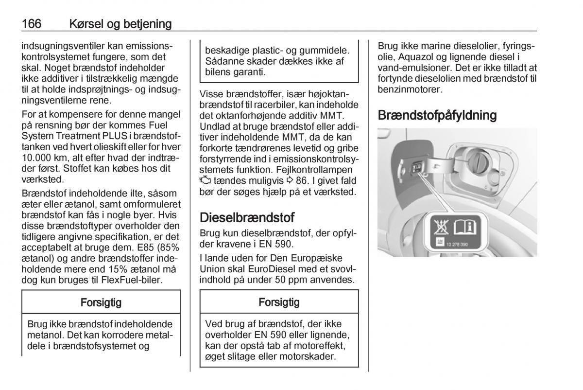 manual  Opel Crossland X Bilens instruktionsbog / page 168