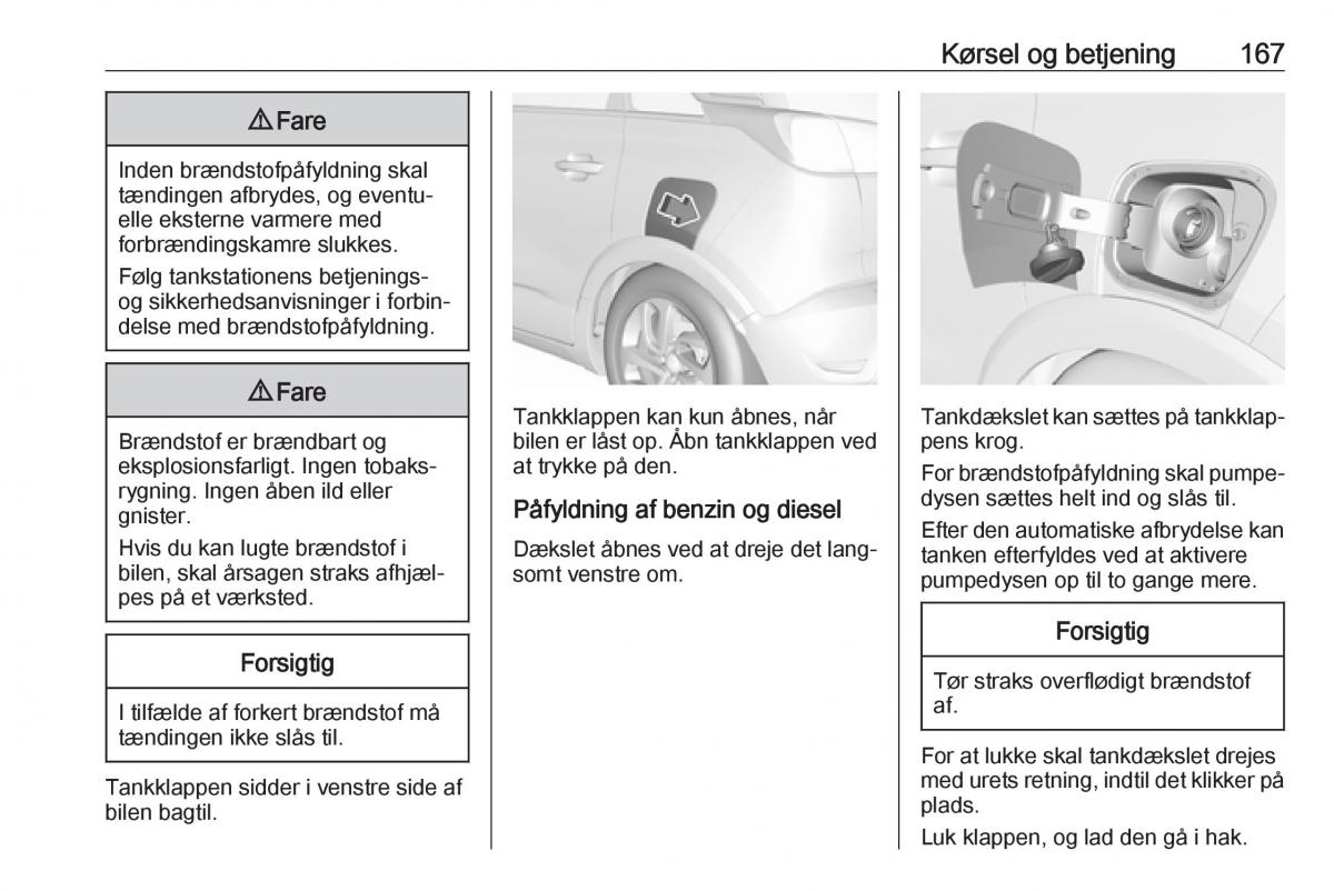 manual  Opel Crossland X Bilens instruktionsbog / page 169