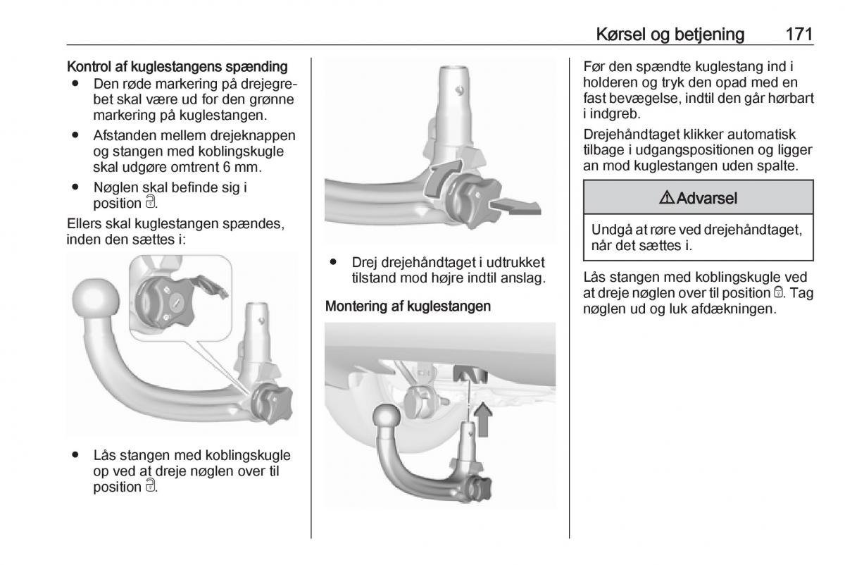 manual  Opel Crossland X Bilens instruktionsbog / page 173