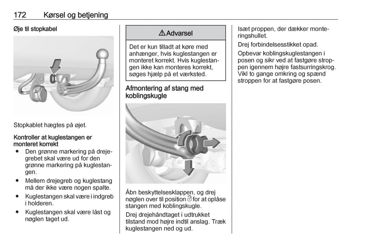 manual  Opel Crossland X Bilens instruktionsbog / page 174