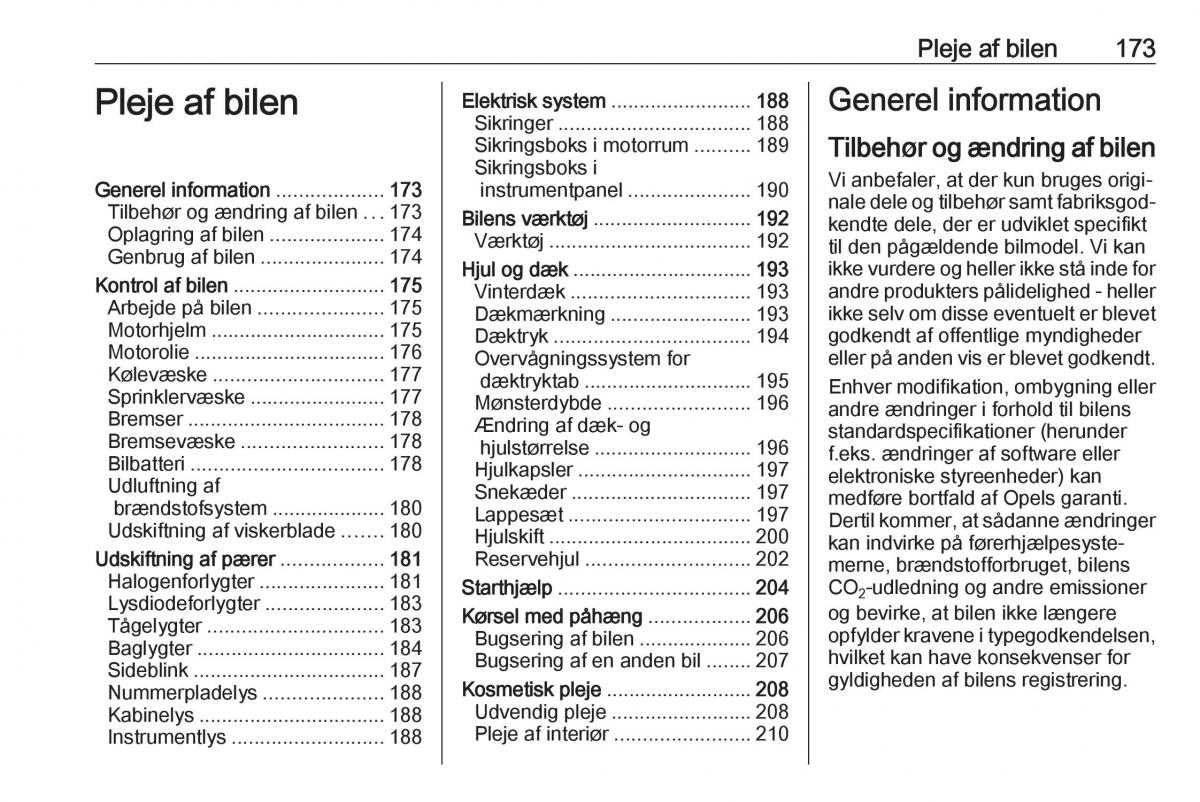 manual  Opel Crossland X Bilens instruktionsbog / page 175