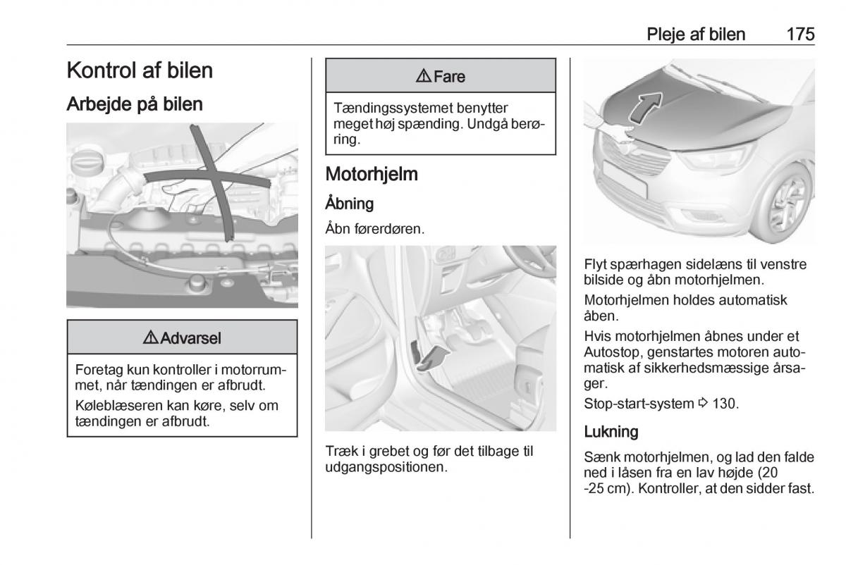 manual  Opel Crossland X Bilens instruktionsbog / page 177