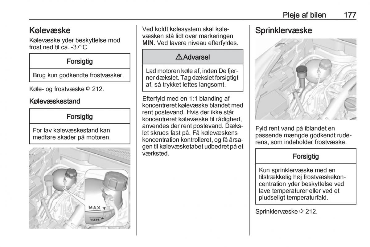 manual  Opel Crossland X Bilens instruktionsbog / page 179