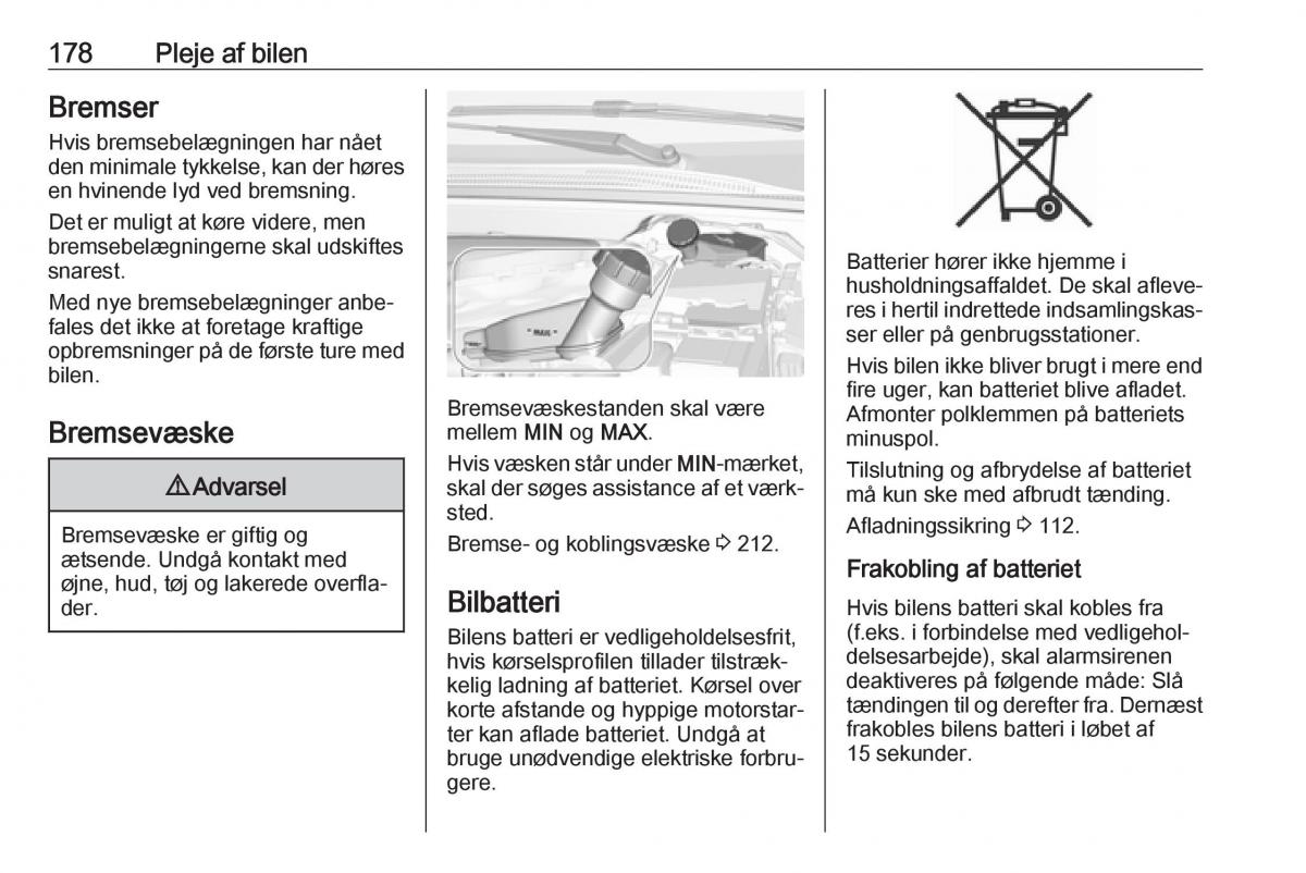 manual  Opel Crossland X Bilens instruktionsbog / page 180