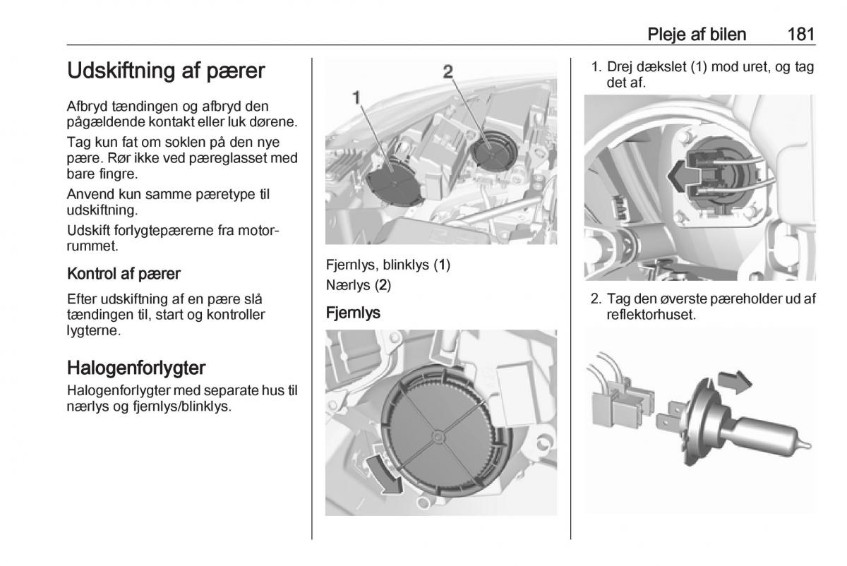 manual  Opel Crossland X Bilens instruktionsbog / page 183